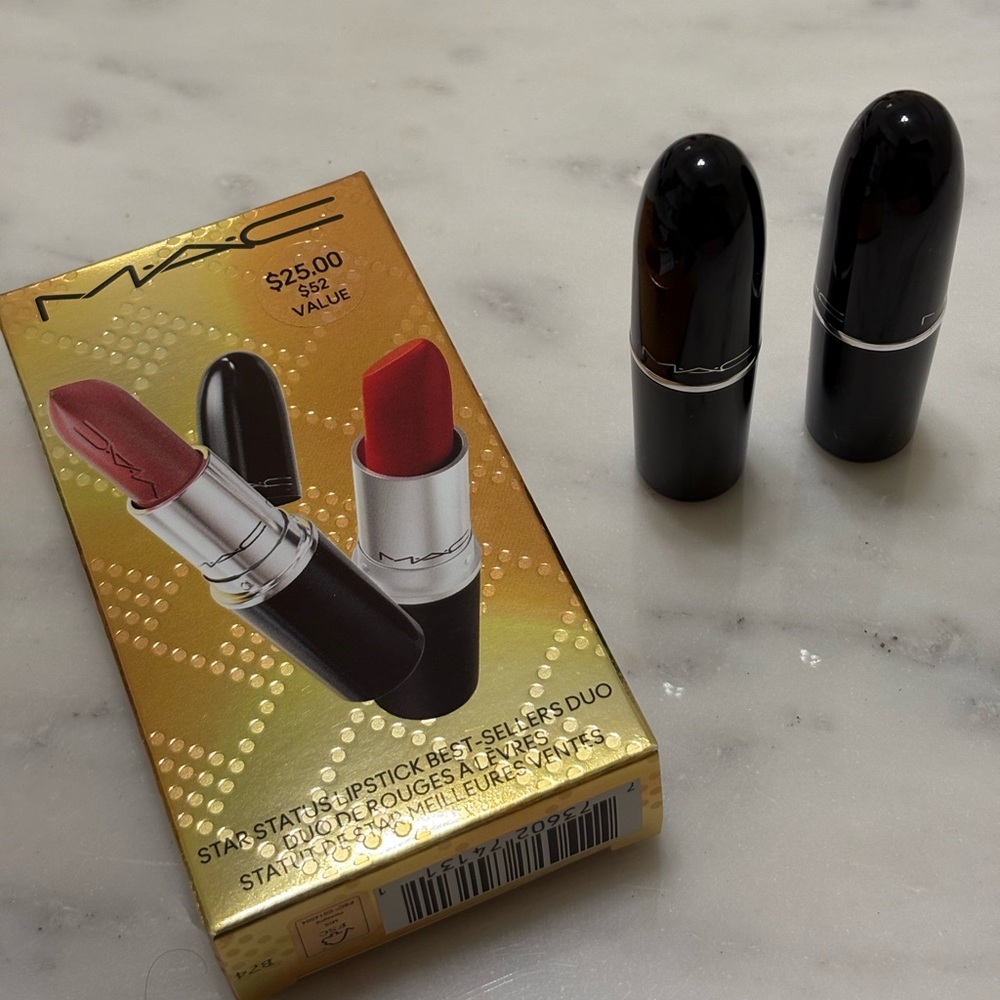 Brand New Two Full Size MAC Lustreglass Lipstick 540 Thanks, It’s M.A.C.